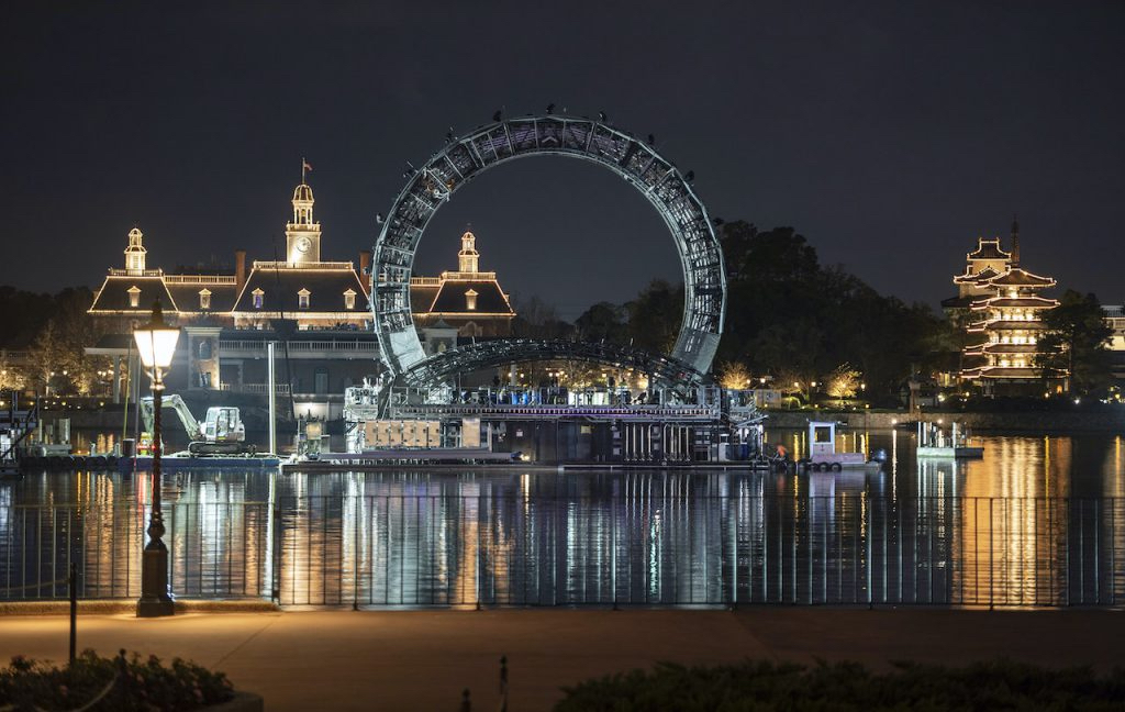 Watch giant pyro platform being built for new Disney&nbsp;spectacular