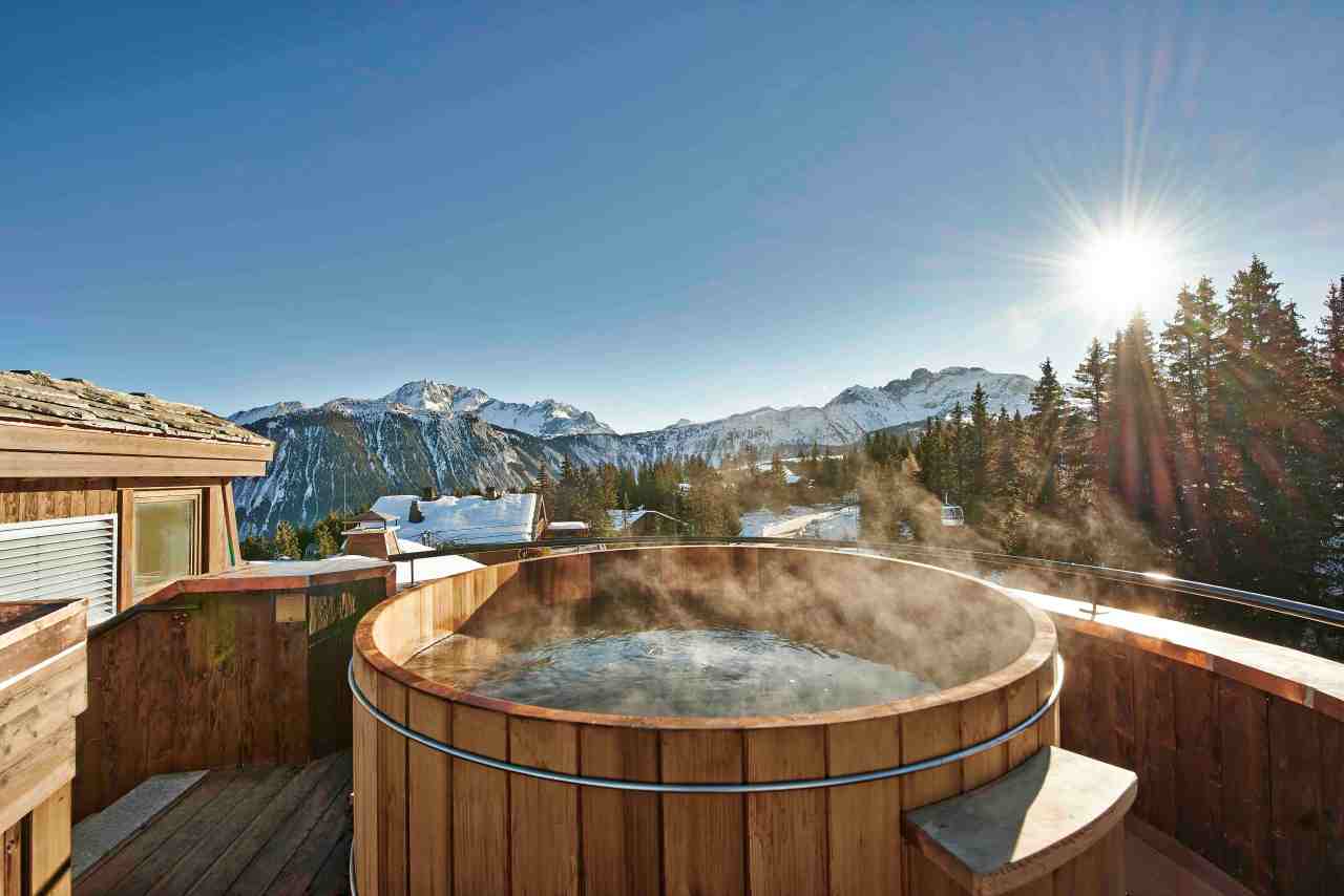 The hot tub on top of an Olympic ski&nbsp;jump