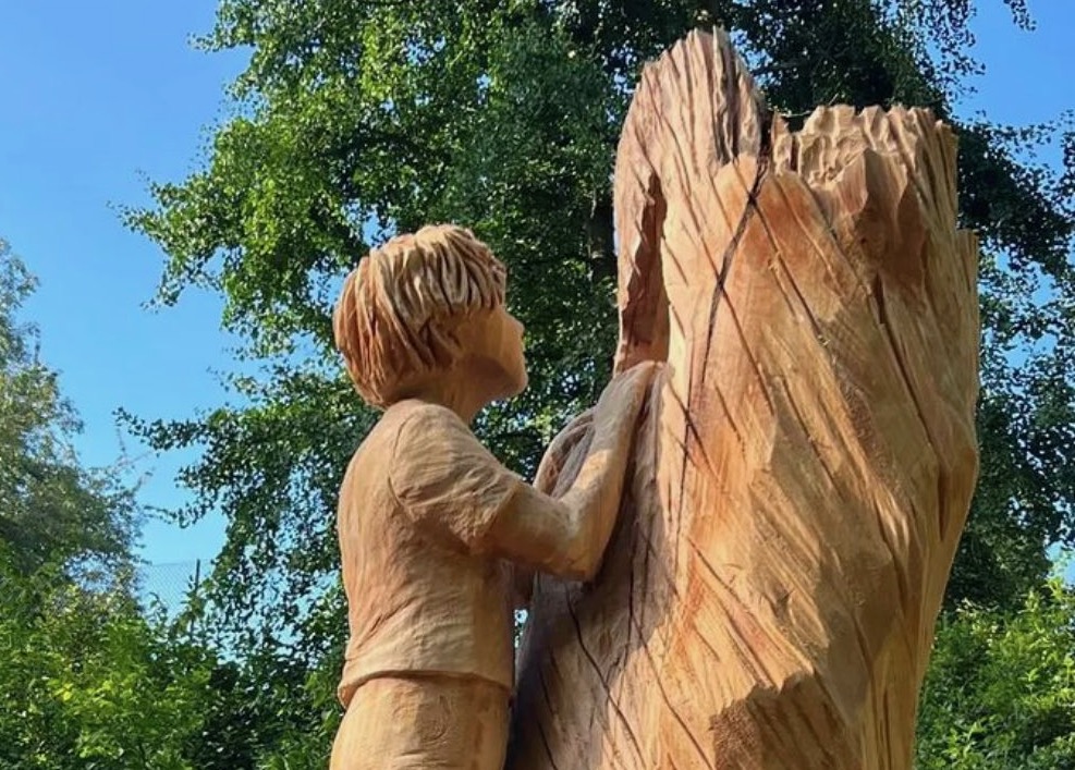 Oh boy! Curious chainsaw sculpture hidden in Midland church&nbsp;garden