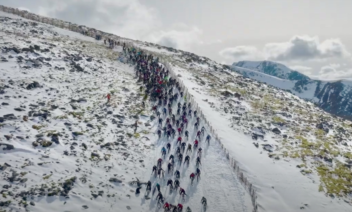 The fast and furious race that sends bikers down a snowy peak